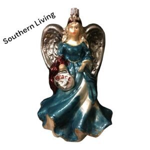 Southern Living Silver-Winged Angel with Blue Gown